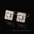 Luxury Crystal Rhinestone French Cufflinks Gold Plated Jewelry  Diamonds Shirts Cufflinks